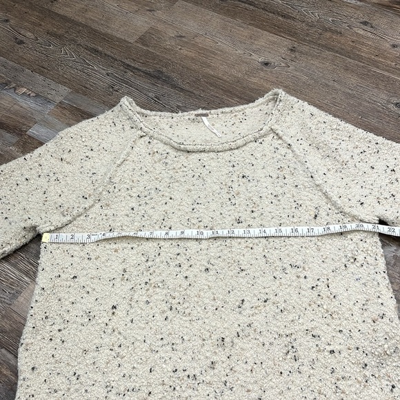 Free People Wool Blend Marsala Tweed Sweater Sz S Nub Oversized Pullover Texture - Picture 10 of 15